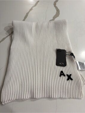 A/X Armani Exchange Men’s Cream Ribbed Turtleneck Sweater